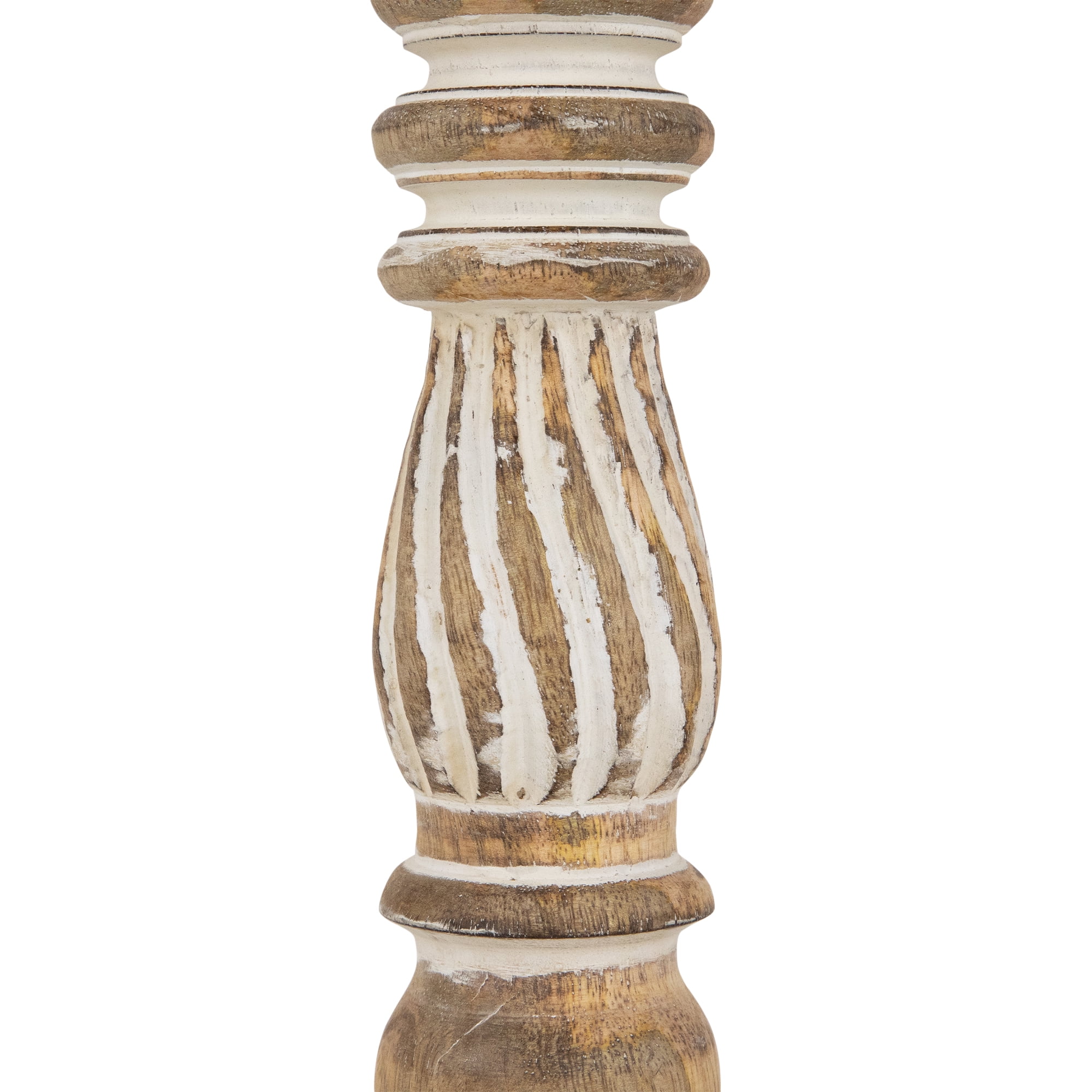 Northlight Set of 2 Brown Etched Antique Style Pillar Candle Holders 12"