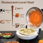 Electric pizza oven, countertop pizza maker, 12-inch pizza maker, space-saving oven, compact design, reliable performance, easy to clean, portable oven, small oven