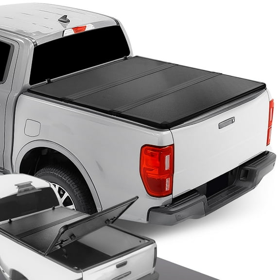 DNA Motoring Hard Top Folding Tri-Fold Tonneau Cover for 2019-2023 Ford Ranger 6' Short Bed