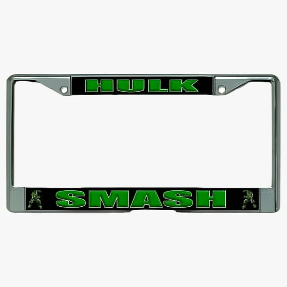 Hulk Smash Chrome License Plate Frame