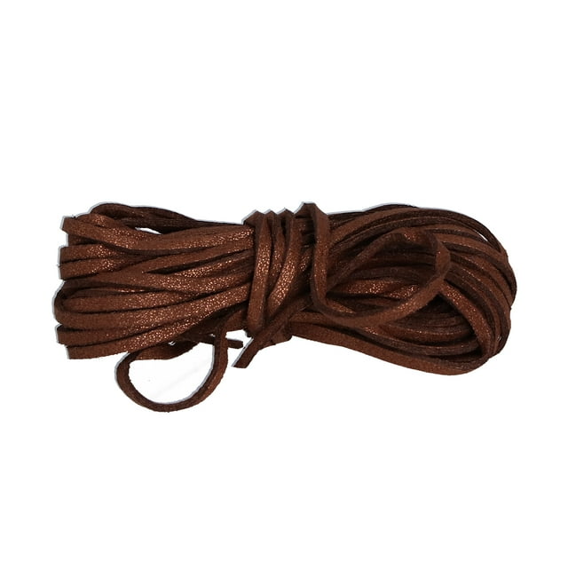 Velvet Rope DoubleSided Sparkling Nylon for DIY Necklace and Bracelet 5 Meters(Brown )