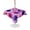 DeepPink Purple, variant on Outdoor Tablecloth with Umbrella Hole for Patio/Picnic/Party/Camping, Watercolor Floral Waterproof Table Cloth Square Cover Washable, Spring Flowers Botanical Vintage (54"x 54")