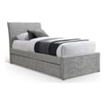 thumbnail image 1 of Meridian Furniture Myles Lit Gigogne Simple en Tissu Chenille Gris, 1 of 9