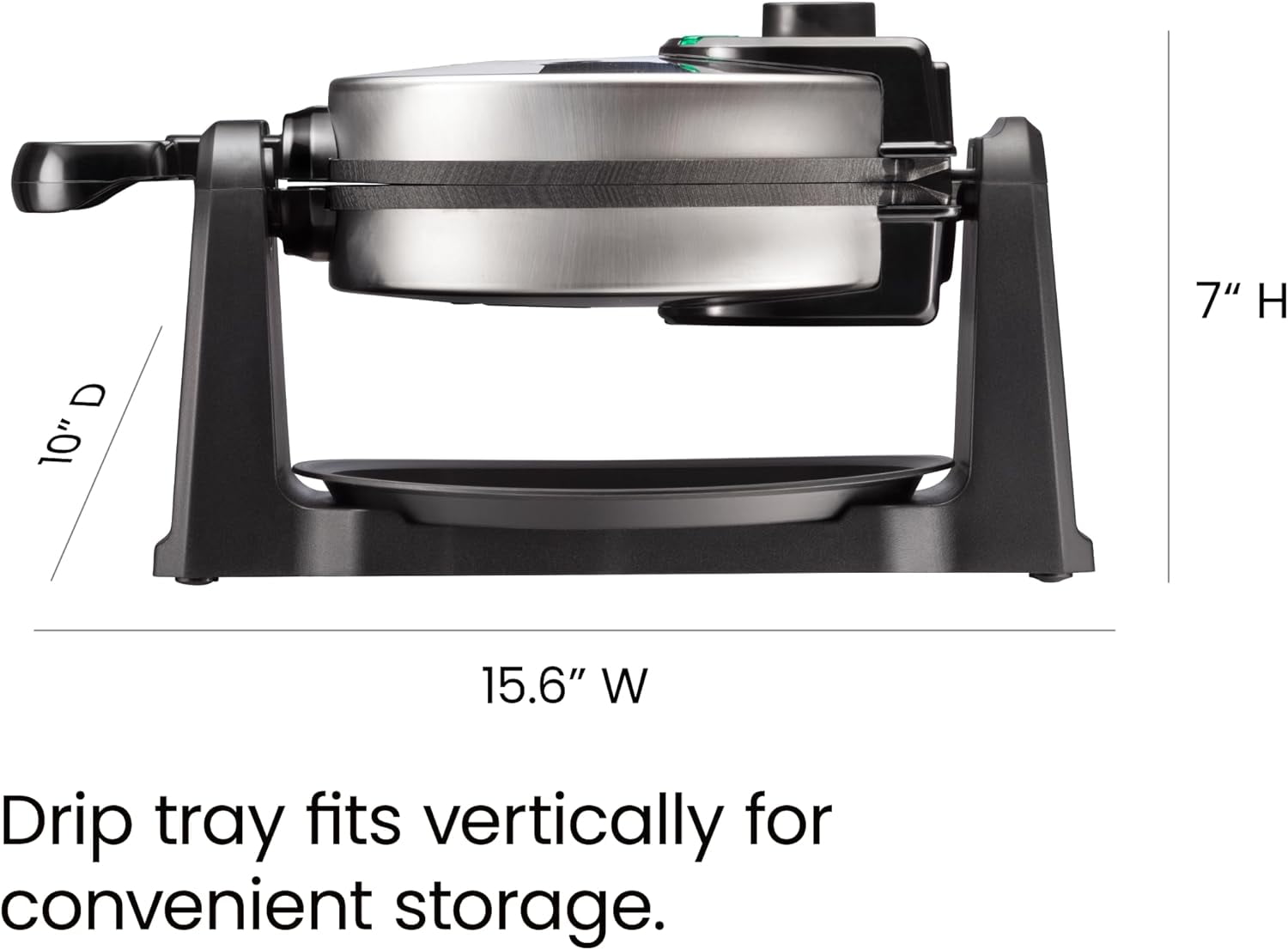 Chefman Flip Belgian Waffle Maker w/ Non Stick Plates, Adjustable Timer - Stainless Steel