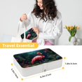 thumbnail image 5 of Flamingo Elegant Jewelry Box Organizer with Removable Compartment and Earring Holder - Portable PU Leather Storage Case, 5 of 6