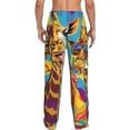 thumbnail image 3 of Picia Colorful Giraffes with Drinks Mens Soft Woven Cotton Elastic Waistband Sleep Pajama Pant Lounge Sleep Pant With Pockets And Drawstring-X-Large, 3 of 9