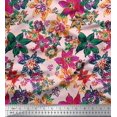 thumbnail image 1 of Soimoi Pink Viscose Chiffon Fabric Floral Printed Craft Fabric by The Yard 42 Inch Wide, 1 of 1