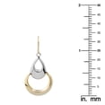 thumbnail image 3 of KoolJewelry 10k Two-tone Gold Teardrop on Open Circle Dangle Earrings, 3 of 4