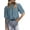 Blue Grey, variant on Summer Tops for Women Trendy Short Sleeve Eyelet Embroidered Dressy Casual Blouse Shirts