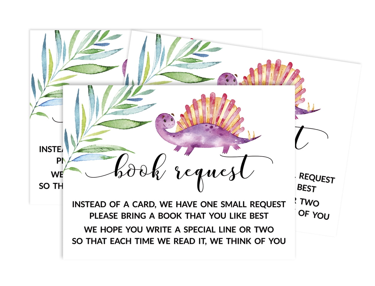 Inkdotpot 30Dinosaur Jungle Animals Baby Shower Book Request Cards Bring A Book Instead Of A Card Baby Shower Invitations Inserts Games