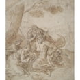 thumbnail image 2 of Frans Floris 20x23 Gold Ornate Framed and Double Matted Museum Art Print Titled - Birth Of&nbsp;Bacchus, 2 of 4