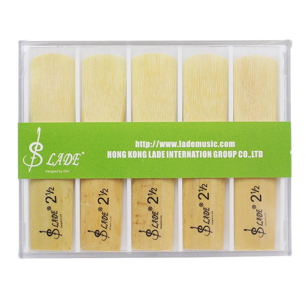 10Pcs E-Flat Alto Saxophone Reed with Transparent Case Strength 2.5