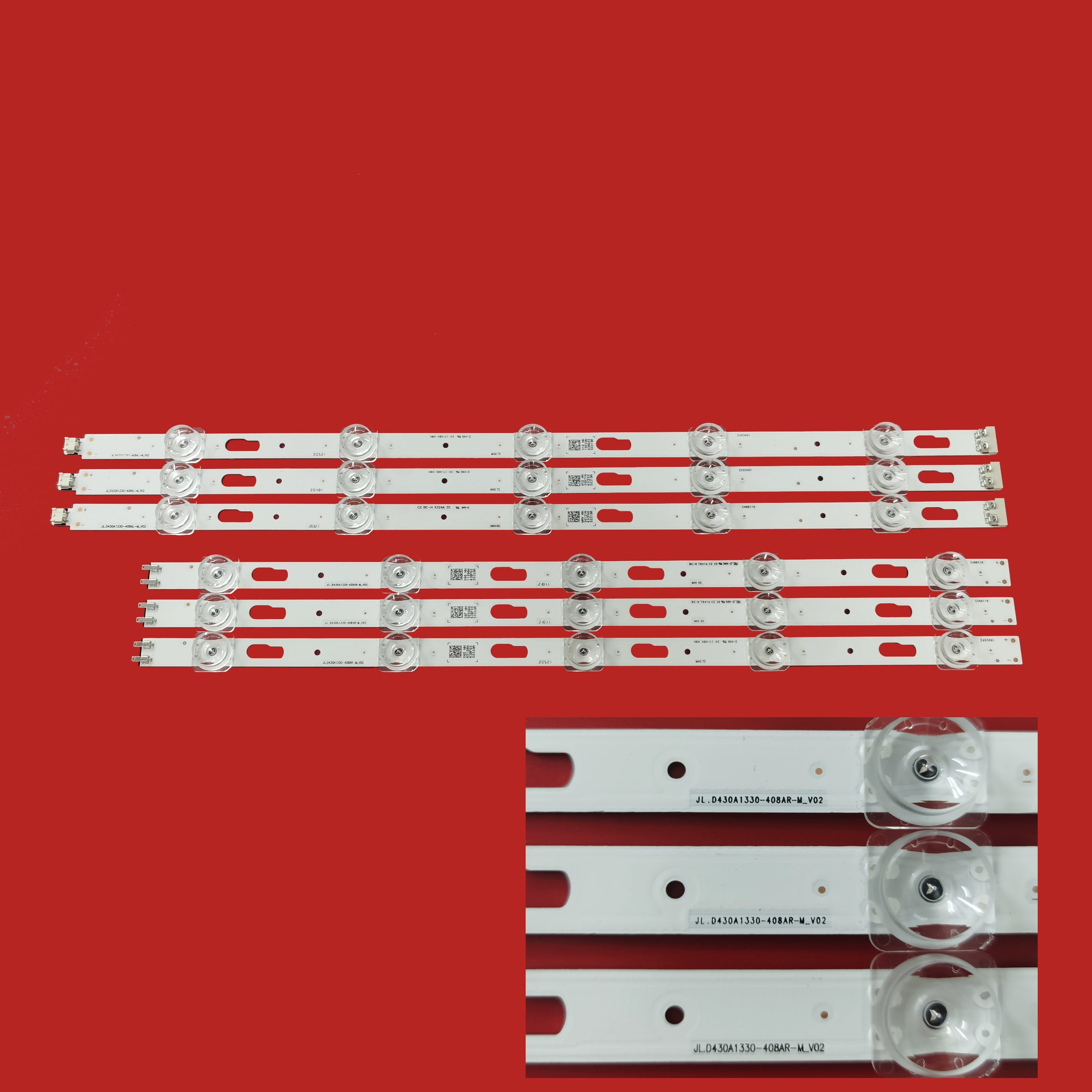 8 pezzi LED 55UJ6200-UA 55UJ620Y-TA 55UJ620V-ZA