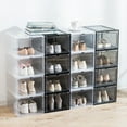 thumbnail image 4 of Dust-proof Shoes Box Stackable Magnetic Shoes Storage Organizer Rack Household Supplies, 4 of 7