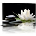 thumbnail image 4 of Zen Flower Canvas Wall Art Water Lilies in Full Bloom in the Sun Canvas Print Picture for Bathroom,Yoga Meditation Room,Living Room,Spa Room Decor, 4 of 11