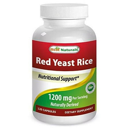 Best Naturals, Red Yeast Rice, 600 mg capsules, 120 Capsules, 2 capsules per serving/1200mg per (Gundry Vital Reds Best Price)