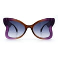 thumbnail image 5 of Womens Bold Bowtie Butterfly Shape Oversized Cute Diva Plastic Sunglasses Purple Brown - Smoke, 5 of 8