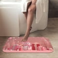thumbnail image 4 of 1pc Pink Christmas Snowman Scene Absorbent Non-Slip Bathroom Thickened Flannel Rug Decor,Soft,Quick Drying,Suitable For Indoor/outdoor Use,Bathrooms,Bedrooms,Kitchens,Terrace,Laundry Rooms,16"x24", 4 of 9