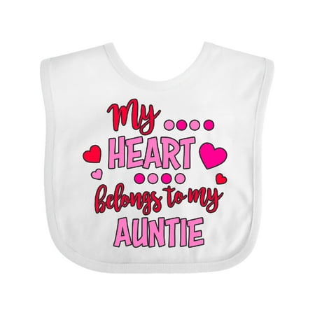 

Inktastic My Heart Belongs to My Auntie Gift Baby Boy or Baby Girl Bib