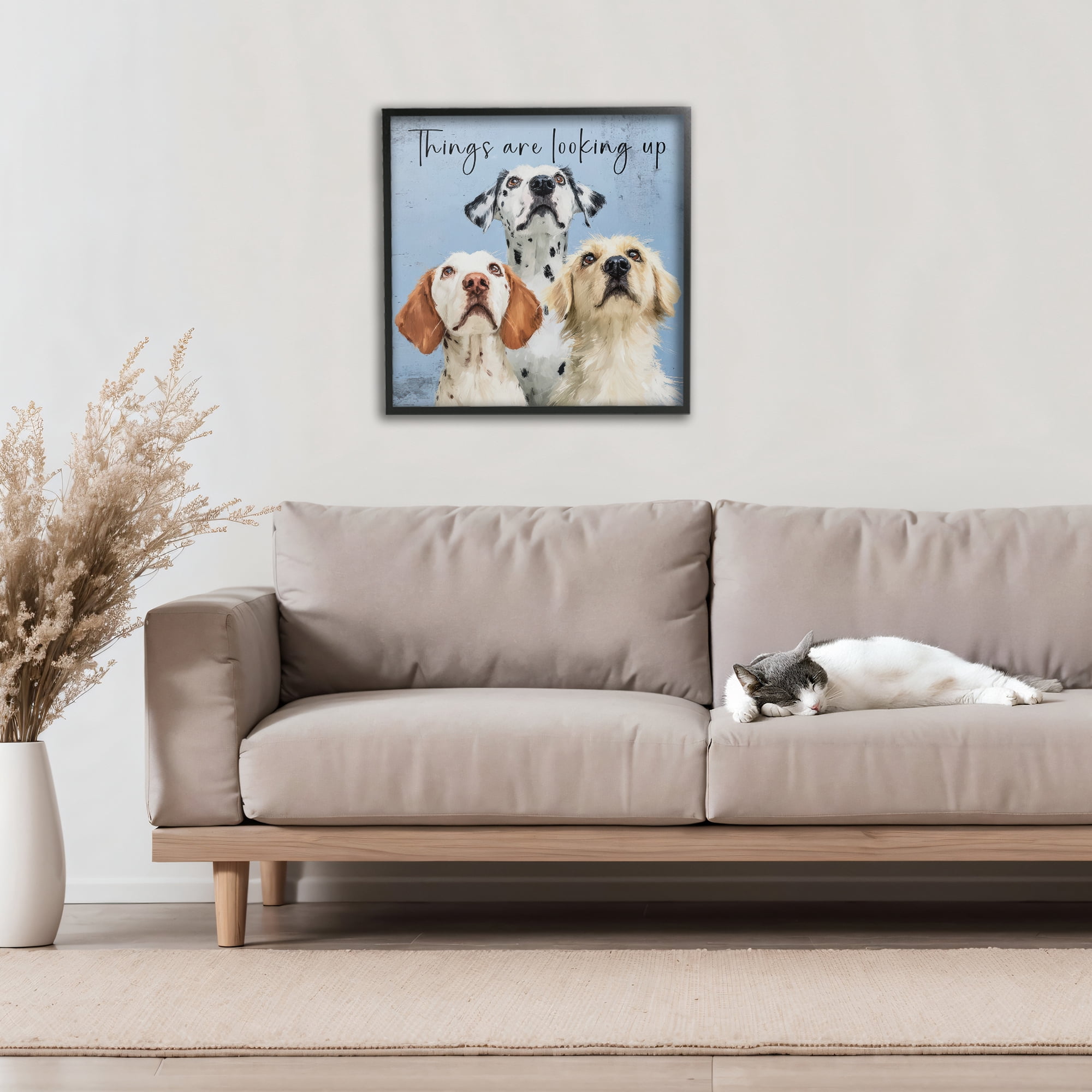 Stupell Industries Things Are Looking Up Black Framed Giclee Art, design by Kim Curinga