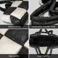 thumbnail image 3 of Kukuzhu Puffer Tote Bag, Large Puffy Bags for Women Light Winter Down Cotton Padded Quilted Tote Bag Shoulder Handbag Purse, 3 of 6