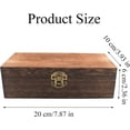 thumbnail image 2 of Wood Storage Box with Lid Solid Wood Container Box Decorative Table Large Rectangular Smooth Rustic Style Store Space to Organize Toys Cosmetics Vintage Color 7.87 * 3.93 * 2.36inch, Brown, 2 of 6