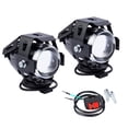 thumbnail image 4 of 2×Chrome LED Passing Light LED Fog Lamps for Motorcycles Auxiliary Light Bulb Motorcycle Projector Driving Lamp, 4 of 9