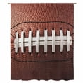 thumbnail image 2 of American Football Laces Sheer Curtains 63 Inches Long, Classic Rugby Sports Light Filering Curtains, Breathable Simi Curtain Privacy Drapes for Living Room Bedroom Lightweight Window Treatment, 2 of 9