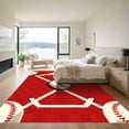 thumbnail image 3 of ODIKA 4'x6' Machine Washable Non-Slip Area Rug, Retro Red High Traffic Rug, Red, 1023169, 3 of 7