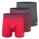 thumbnail image 1 of Calzoncillos tipo bóxer New Balance 6 para hombre, paquete de 3 unidades, burgandia/rojo/trueno, 1 of 5