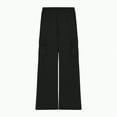 thumbnail image 4 of Ccpelsie Boy's Wide Leg Sweatpants Boy Fleece Open Bottom Straight Trousers Baggy Lounge Running Athletic Joggers Pants with Pockets(A01-Black,14-15 Years), 4 of 6