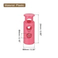 thumbnail image 2 of Unique Bargains 30Pack 4mm Cord Lock Plastic Double Hole Spring Toggle Stoppers, Rose Pink, 2 of 5