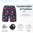 thumbnail image 2 of Kdxio mushroom Skull star Print Men's Swim Trunks with Compression Liner 7 Inch Inseam Quick Dry Swim Shorts, 2 of 5