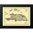 thumbnail image 2 of Jeffreys 18x14 Black Modern Framed Museum Art Print Titled - Hispaniola Island St Domingo Dominican Rep Haiti, 2 of 5