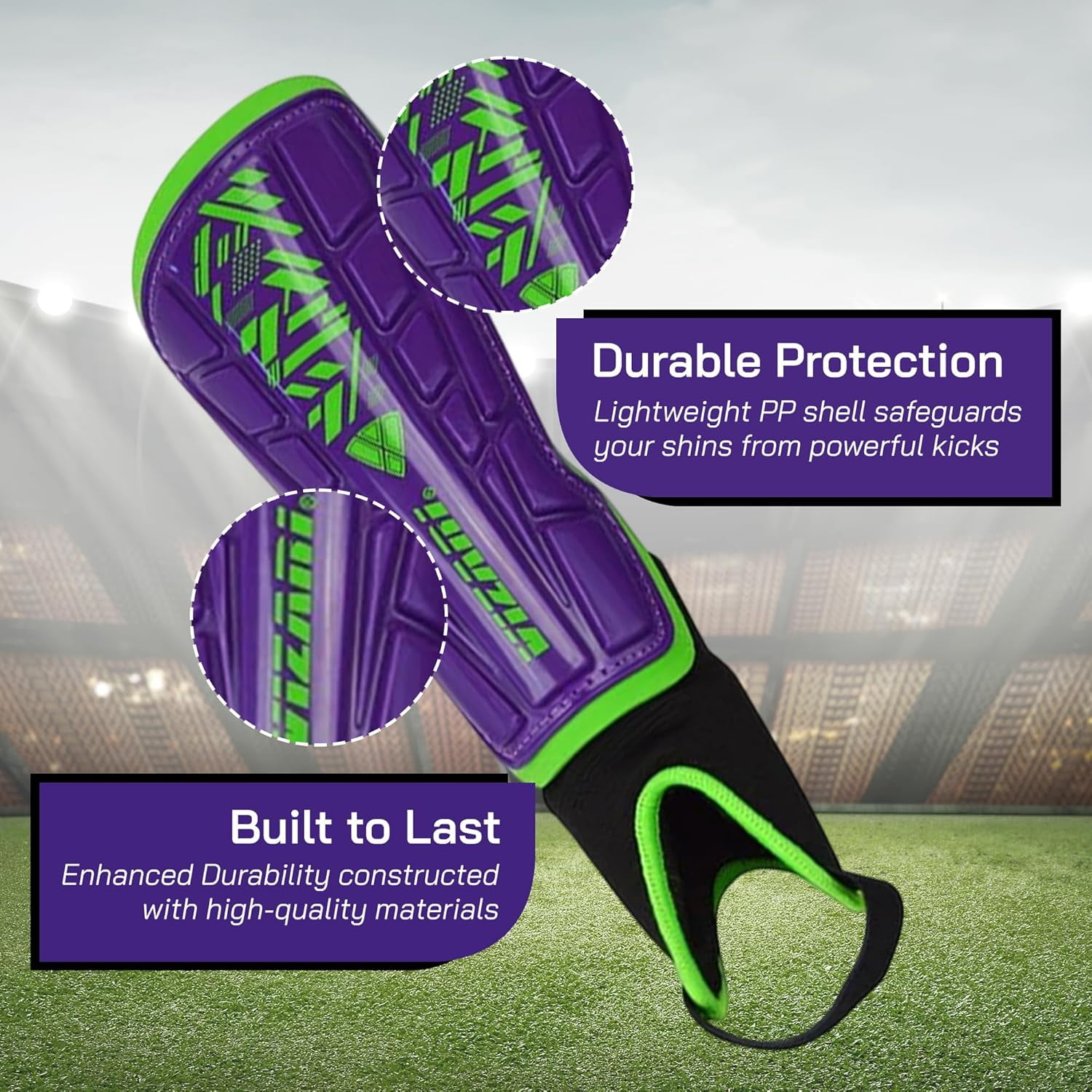 Vizari Malaga Soccer Shin Guards for Kids | Protective Vizari Malaga Soccer Shin Guards for Kids | Protective