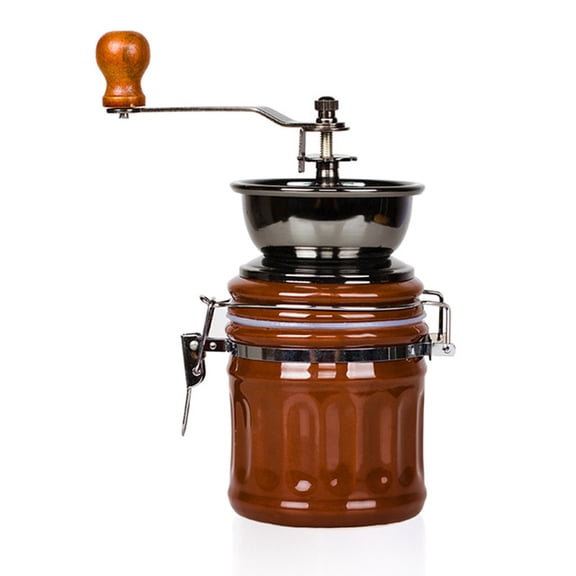 Portable Manual Coffee Grinder with Adjustable Steel Handle - Hand Crank Conical Burr Mill for Camping, Hiking, Travel & Home Use