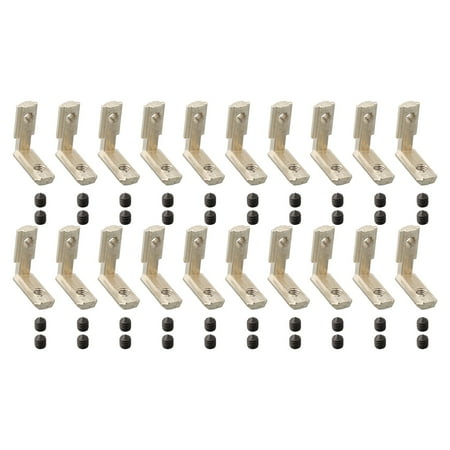 

20X T Slot Aluminum Profile L-Shape Brackets 90° Inner Connector 2020