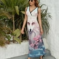 thumbnail image 3 of Fox Vestido Sin Mangas Para Mujer, Traje De, Ropa De Cumpleaños, Verano, 3 of 5
