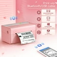 thumbnail image 4 of JADENS Bluetooth Thermal Label Printer, 4x6 Wireless Shipping Label Printer for Small Business and Packages, Compatible with Smartphones, Windows, Pink, 4 of 9