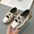 thumbnail image 4 of Staki Princess Shoes Toddler Mary Jane School Shoes for Girls Uniform Dress Shoes Flats Church Music Recitals(Little/Big Kids)(Gold,12.5 Little Kid), 4 of 5