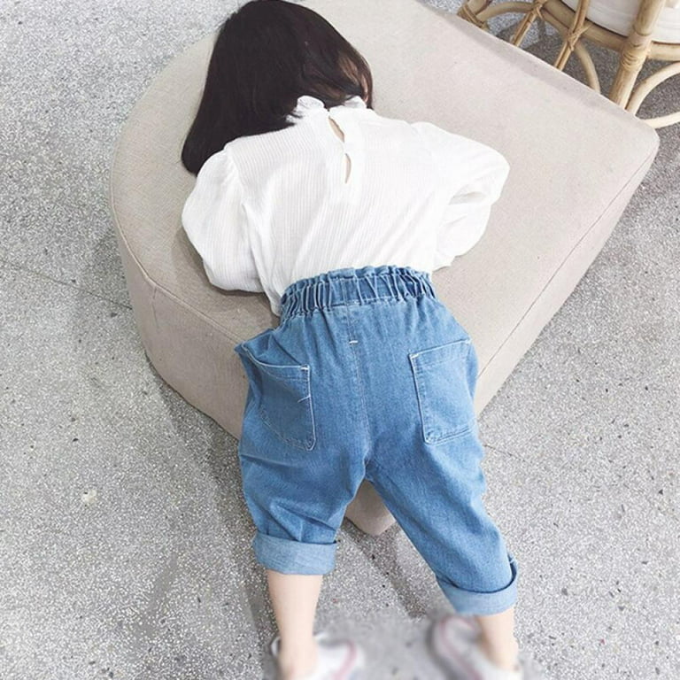 Summer kids girls boys baby clothes outer wear thin loose denim trousers  for toddler girls children's clothing jeans pants - AliExpress