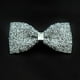 thumbnail image 2 of Pajaritas ajustables con brillantes de diamantes de imitación para hombre de Lovoski para bodas y fiestas Plata, 2 of 9