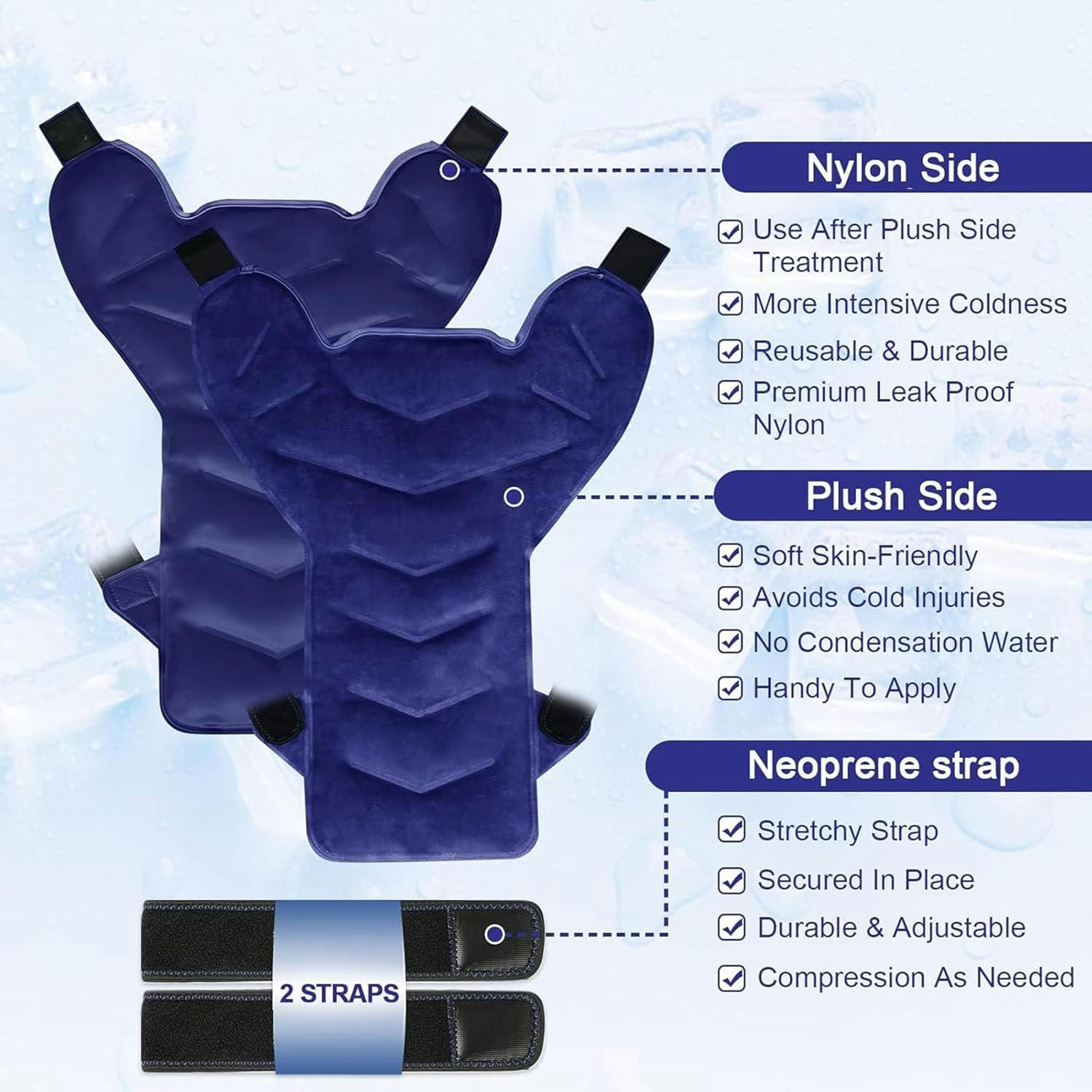 GXCZ Reusable Ice Pack for Injuries, Gel Ice Pack for Back Pain Relief, Hot and Cold Therapy for Lower Lumbar Sciatic Nerve Herniated or Degenerative Disc Coccyx Tailbone Pain