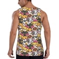 thumbnail image 3 of Fotbe Cute Cat Cartoon Pattern Men's Quick Dry Workout Tank Top Gym Muscle Tee Fitness Bodybuilding Sleeveless T Shirt Breathable Workout Shirt-XX-Large, 3 of 9
