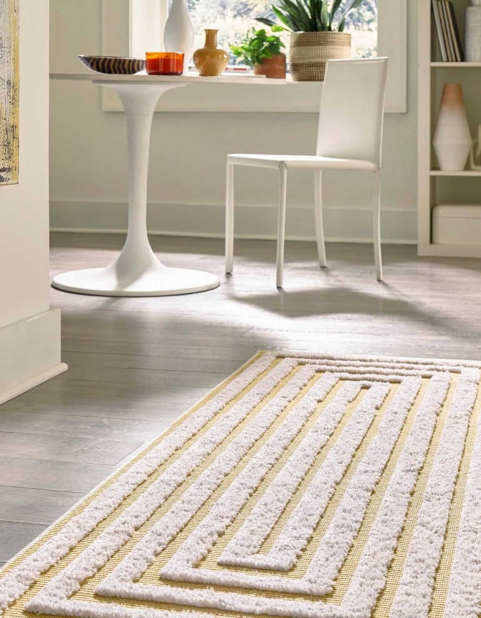 Sabrina Soto Casa Collection Area Rug - Toluca (2' 7" x 12' Runner Yellow/Ivory)