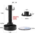 thumbnail image 2 of NANMOTUE Pies niveladores Pies ajustables para muebles Rosca UNC de 3/8 '' Niveladores de muebles Pies niveladores ajustables para sillas de mesa Gabinetes Elevador de sofá 4 niveladores de patas de m, 2 of 5