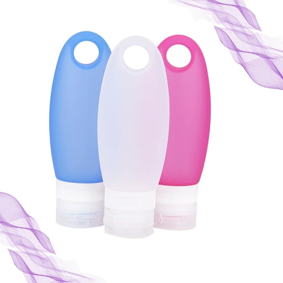 DRAFIDEEP Refillable Shower Hanging Bottles, Assorted Colors, 3-Pack - Bathroom Storage Solution