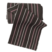 African Faso Dan Fani Handmade Woven Brown Stripe Cotton Fabric 12" x 7 Yard