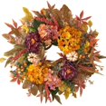 thumbnail image 1 of Corona WANNA-CUL 61 cm con Hortensias, Peonías y Calabazas de Otoño, 1 of 9