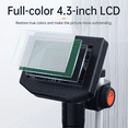 thumbnail image 4 of 4.3 Inch LCD Digital Microscope 1080P 50-1000x Coin Microscopio Zoom Stereo Camera for Electronics Repair PCB, 4 of 7